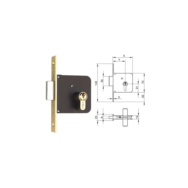 YALE-CERRADURA  601-60 HL