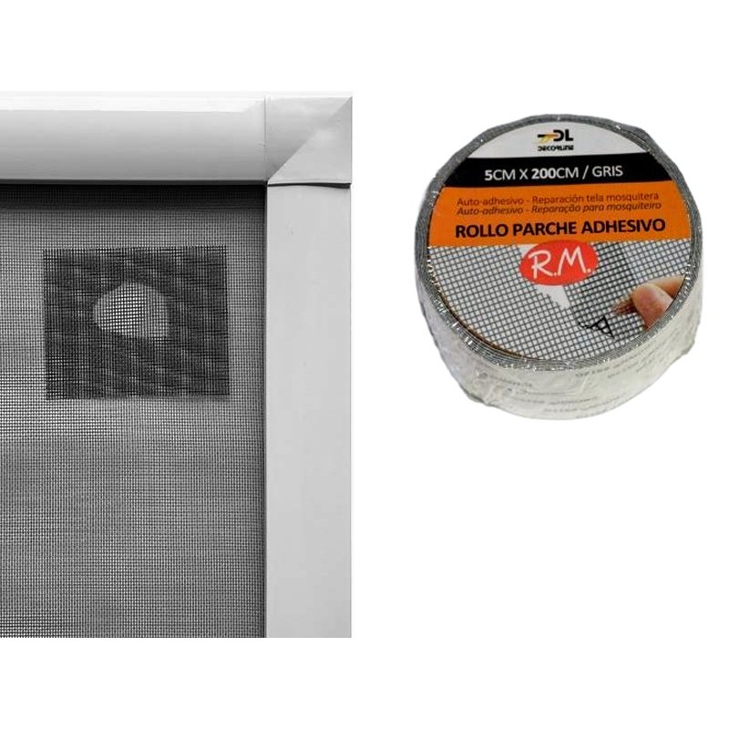 MOSQUITERA PARCHE ADHESIVO ROLLO 5X200 CMS 602738