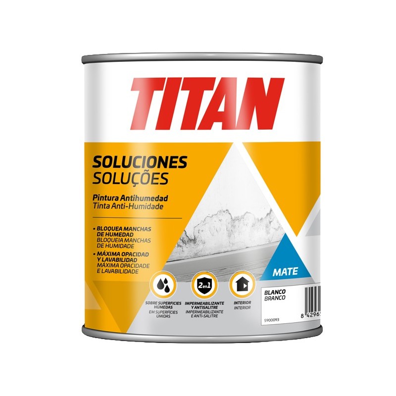 TITAN-PINTURA ANTIHUMEDAD BLANCO 1 LITRO 5900092